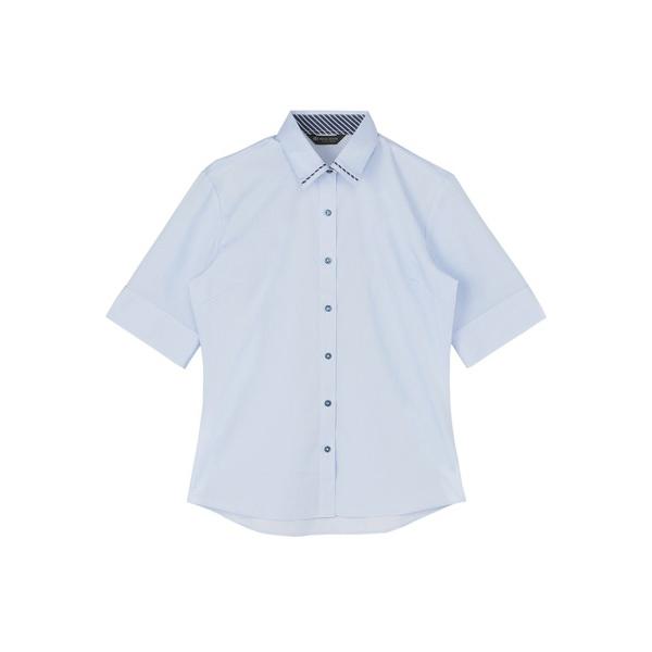 フォーマル ブラウス シャツ 形態安定ノーアイロン レギュラー 5分袖ビジネスワイシャツ レディース