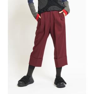 パンツ ウーリーツイル　タックパンツ レディース メンズ