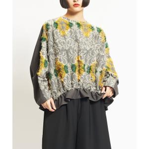 ブラウス シャツ ダマスクJQ　ヘムギャザーブラウス レディース メンズ