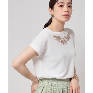 SunaUna（スーナウーナ） ニット セーター 「手刺繍／花モチーフ