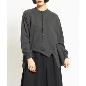 カーディガン 20/-天竺　スラントカーディガン レディース メンズ