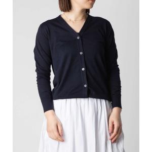 カーディガン JOHN SMEDLEY YASMIN ジョンスメドレー Ｖネック長袖コットンニット  カーディガン レディース