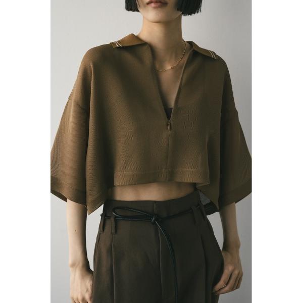 ニット セーター ラインカラーメッシュトップ レディース