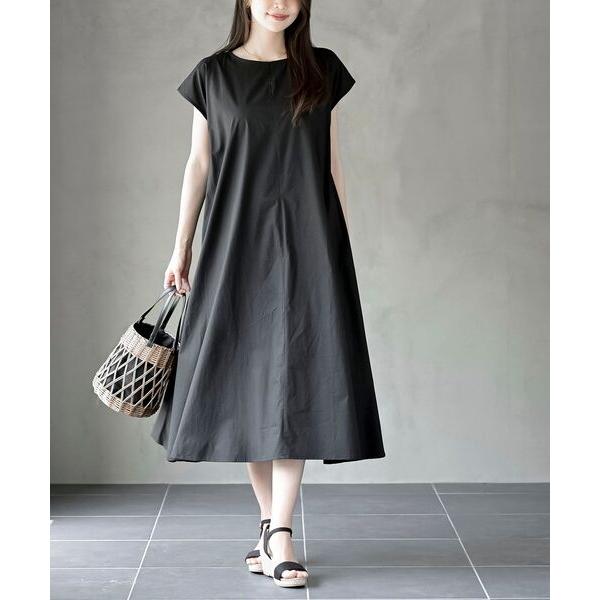 ワンピース フレンチスリーブワイドワンピース