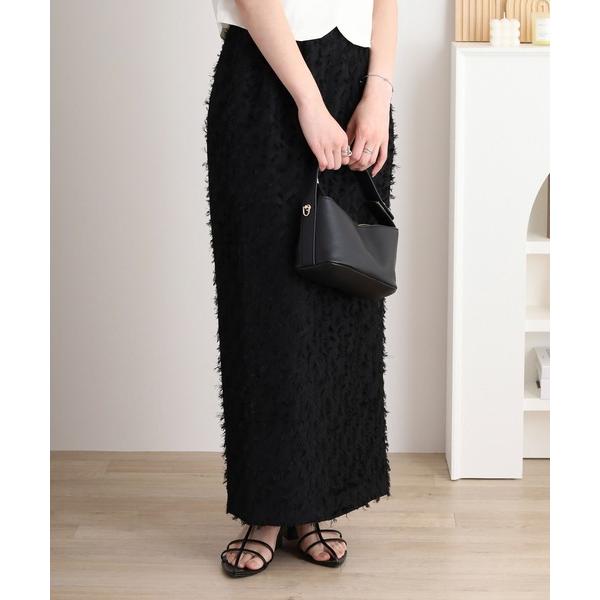 スカート シアーフリンジストレートスカート