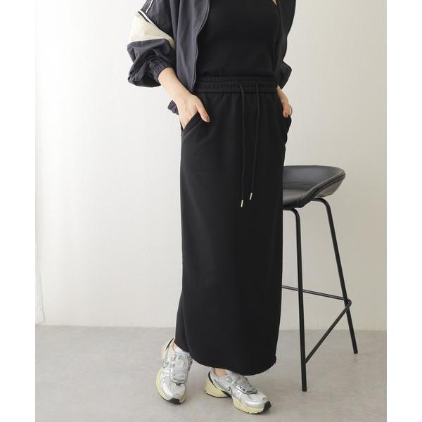 スカート sweat back slit long skirt /裏毛 スウェット バックスリット ...