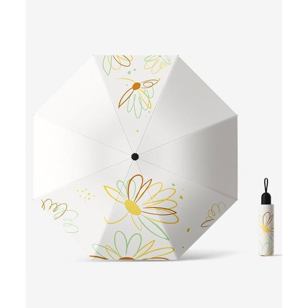 折りたたみ傘 晴雨兼用 配色 フラワー 遮光 折りたたみ傘 レディース