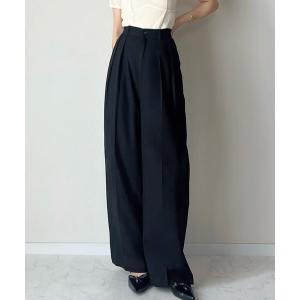 スラックス パンツ リネン混ツータックスラックス「高身長サイズMT/低身長サイズS有り」 レディース