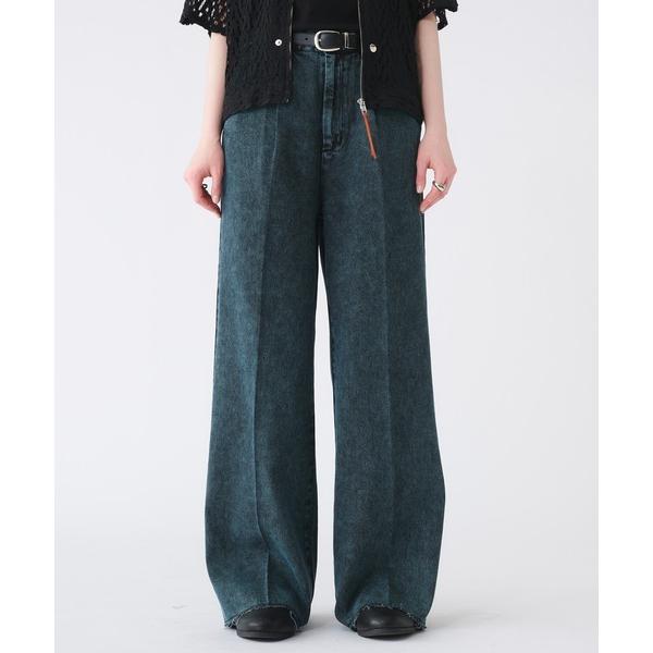 ジーンズ CUT-OFF WIDE STRAIGHT DENIM PANTS/カットオフワイドストレ...