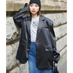 ジャケット テーラードジャケット グロスサテンジャケット レディース
