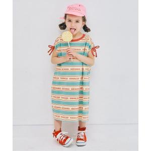 ワンピース 夏だいすきロゴボーダーシャーリングス...の商品画像