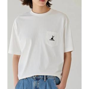 tシャツ CAPTAIN STAG/キャプテンスタッグ ワンポイントロゴ刺繍 ポケット付 半袖Tシャツ レディース メンズ メンズ レディース