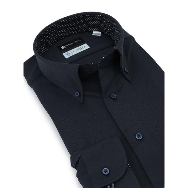 フォーマル シャツ 「冷感/完全ノーアイロン」長袖アイシャツ「アイスセンサー」ボタンダウン　ホワイト...