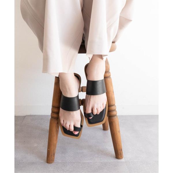 サンダル バイカラートングフラットサンダル レディース