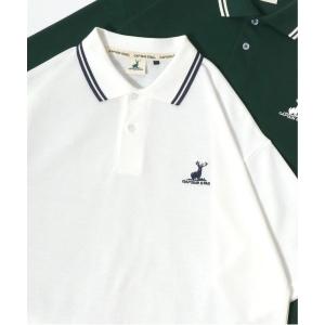 coen ポロシャツ ワンポイントベア刺繍カノコポロシャツ メンズ