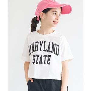 tシャツ キッズ 親子お揃いクロップド丈ロールアッププリントTシャツ キッズ 子供服 女の子｜ZOZOTOWN Yahoo!店
