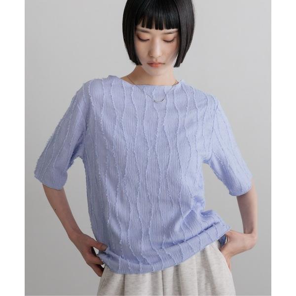 tシャツ ジャガードフリンジ５Ｓ　 495079 レディース