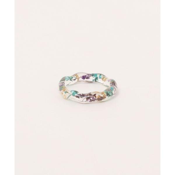 指輪 リング 「欧州航路」フラワークリアウェーブリング レディース