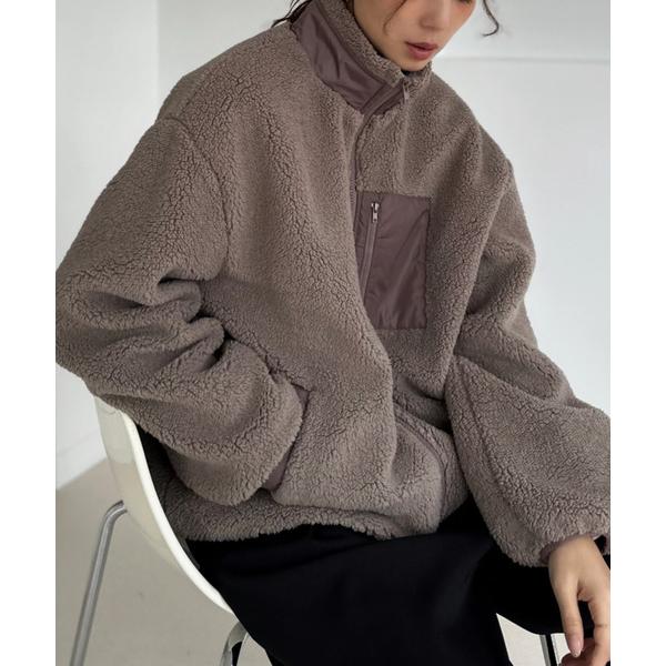 ブルゾン アウター 「Good Riddance」スタンド ボア ブルゾン レディース