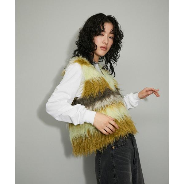 「ADAM ET ROPE&apos;」 ノースリーブニット FREE ブラウン系その他2 レディース