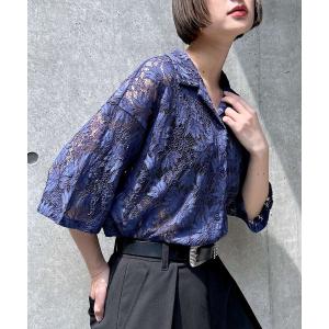 ブラウス シャツ レースカイキンシャツ (半袖) レディース