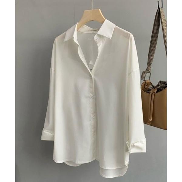 ブラウス シャツ ルーズドレープ上品シャツ レディース