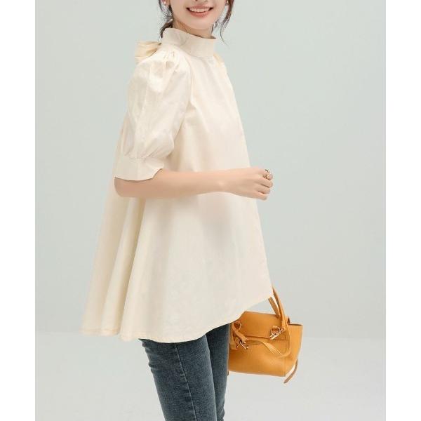 ブラウス シャツ リボンタイフェミニンブラウス レディース