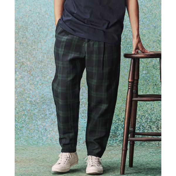 パンツ mp13721- Plaid Pattern Ankle Tapered Pants チェッ...