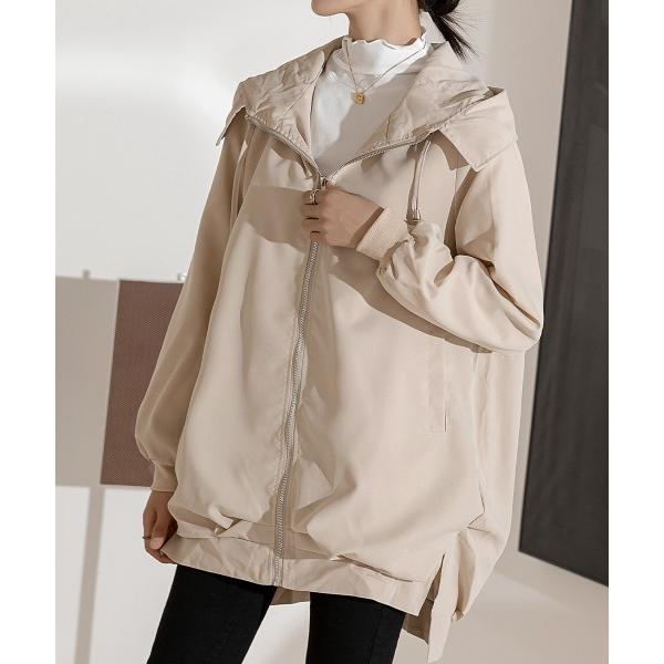 マウンテンパーカー ウインドブレーカー お尻すっぽり体型カバー／秋にさっと羽織れる薄手軽量マウンテン...