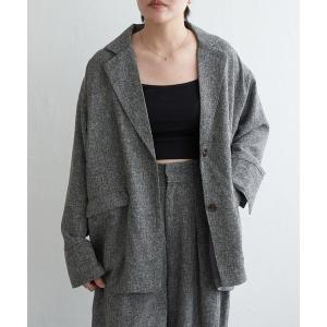 ジャケット テーラードジャケット サマーツイードダッドジャケット レディース