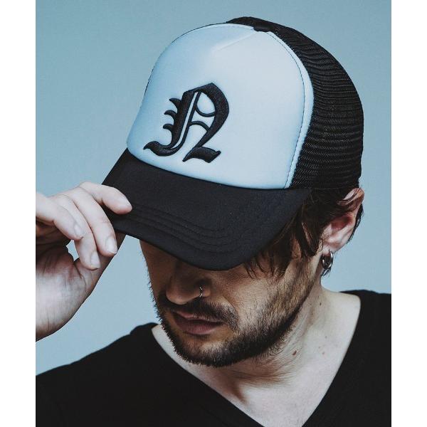 メッシュキャップ キャップ 帽子 mko12909-イニシャルエンブロイダリーCAP メンズ