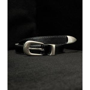 ベルト 5A25 メタルバックル スリムベルト メンズ レディース