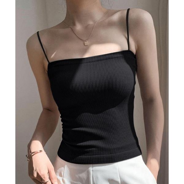 キャミソール リブブラキャミソール