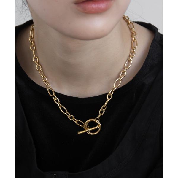 ネックレス 金属アレルギー対応 オーバルリンクチェーンネックレス レディース