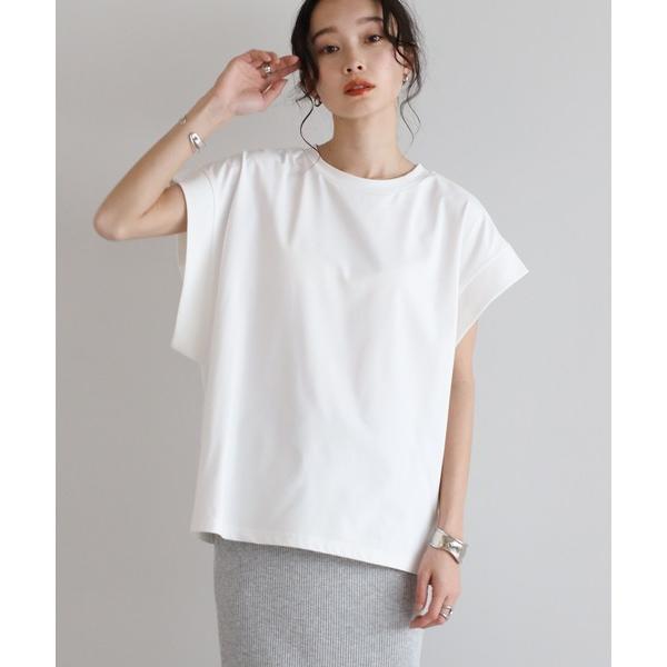 tシャツ 半袖 「接触冷感」ワイドフレンチスリーブTシャツ レディース