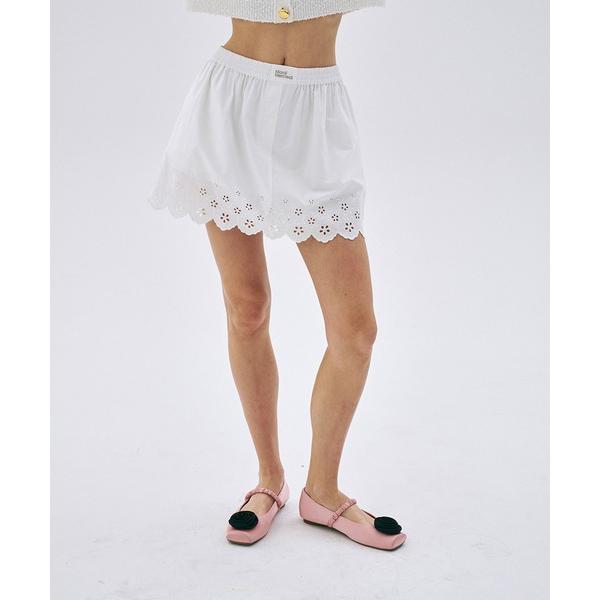 スカート MINI SKIRT PUNCHING DETAIL / ミニ スカート パンチング ディ...