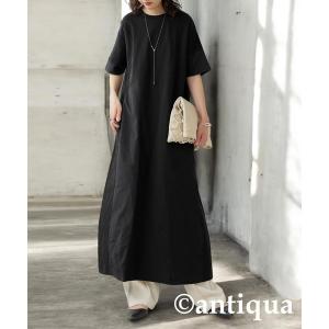 ワンピース 3素材切替ドッキングAラインワンピースの商品画像