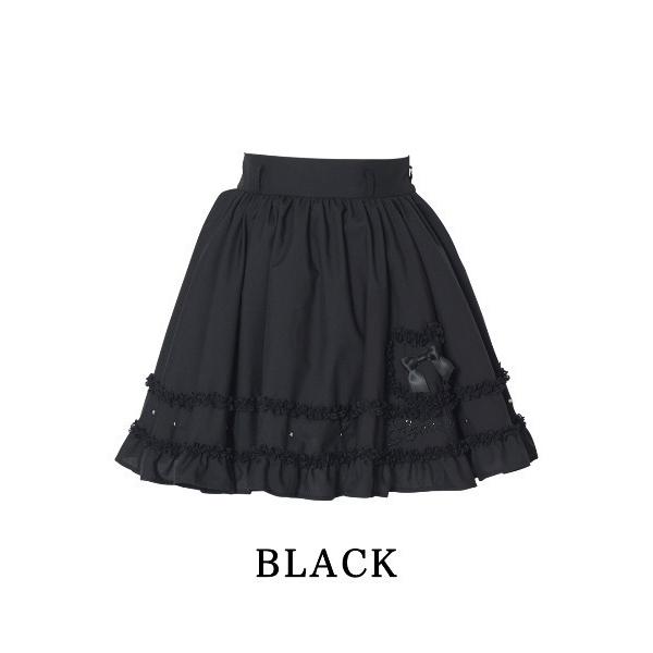 スカート Frill heart stone logo skirt