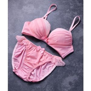 ブラジャー ショーツセット 柔らかい着け心地のモールドカップブラ＆ショーツ