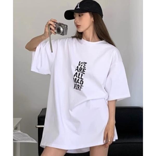 tシャツ シンプル ロゴ プリント 古着風 Tシャツ 韓国ファッション 韓国ストリート ストリートフ...