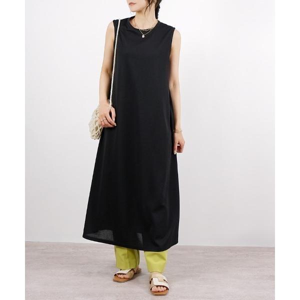 ワンピース 「ふんわり広がるさらさら素材！」フクレノースリマキシワンピース