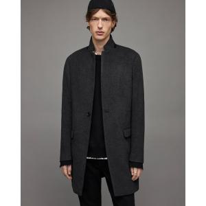 「ALLSAINTS」 ステンカラーコート 36 チャコールグレー メンズ