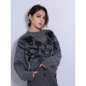 「Te chichi CLASSIC」 長袖ニット F チャコールグレー レディース