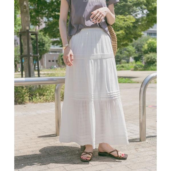 スカート コットンティアードスカート