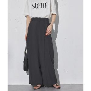 パンツ リネンライク2タックワイドパンツ レディース
