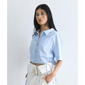 ブラウス シャツ オープンヨークショートシャツ｜ウォッシャブル/半袖/夏服 レディース