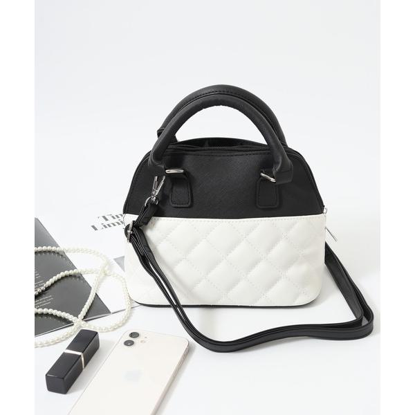 ショルダーバッグ バッグ キルト＆角シボ ２ＷＡＹショルダーバッグ レディース