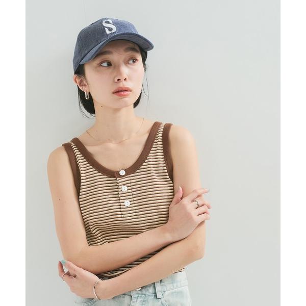 タンクトップ ノースリーブ 「Healthknit/ヘルスニット」Multi Border Waff...