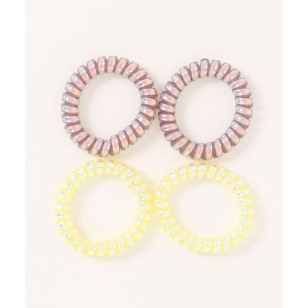 ヘアゴム 「76」カラフルスパイラルヘアゴム　4個セット