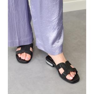 サンダル 「Oh my Sandals」ラインストーンローヒールサンダル(E52301) レディース